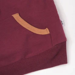 Tops & Tees|Tops & Tees<Little Sleepies Henley Hoodie Classic Burgundy
