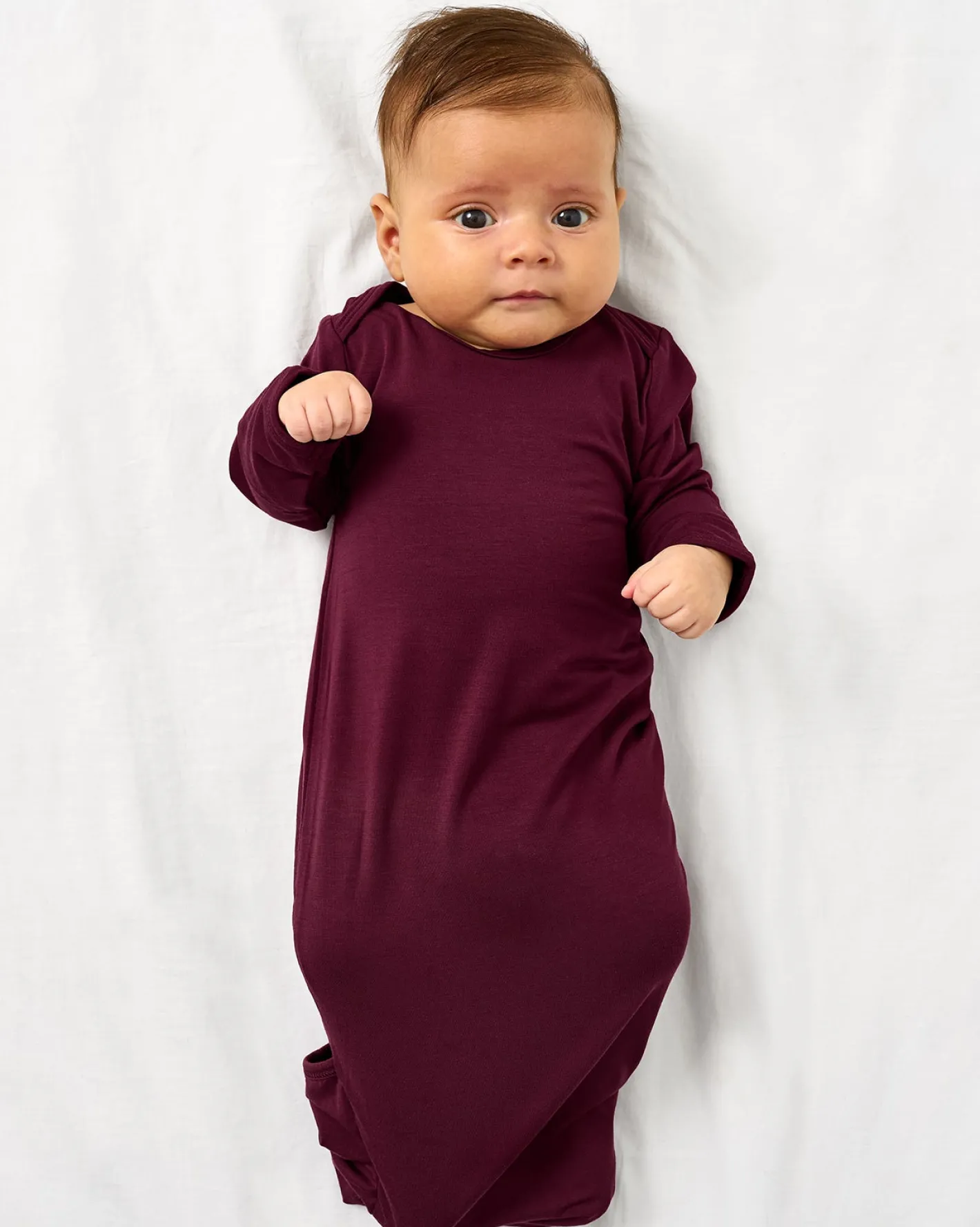 Layette|Infant Gowns<Little Sleepies Infant Gown Classic Burgundy