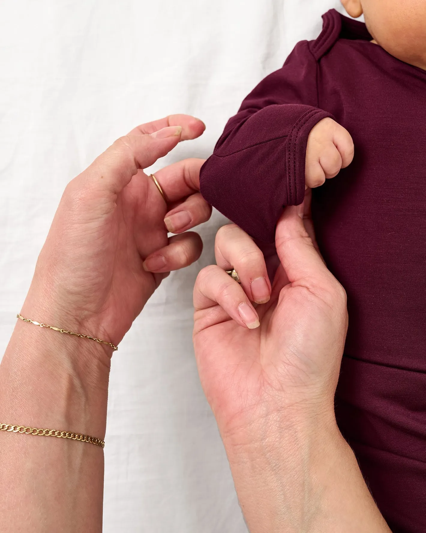 Layette|Infant Gowns<Little Sleepies Infant Gown Classic Burgundy