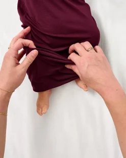 Layette|Infant Gowns<Little Sleepies Infant Gown Classic Burgundy