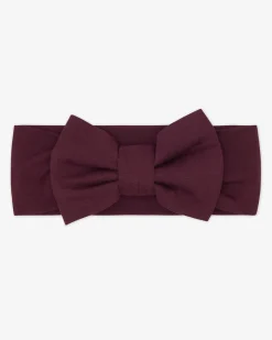 Hats & Headbands<Little Sleepies Luxe Bow Headband Classic Burgundy