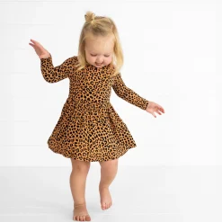 Bodysuits|Dresses<Little Sleepies Twirl Dress with Bodysuit Classic Leopard