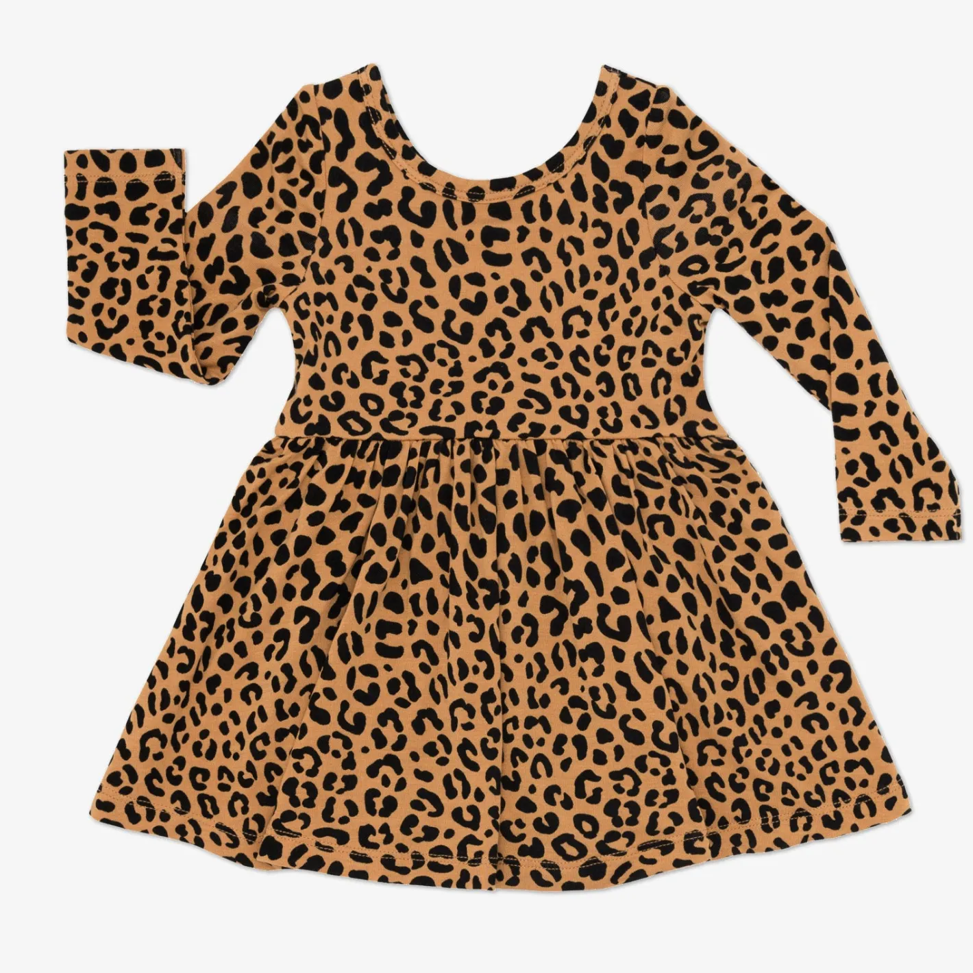 Bodysuits|Dresses<Little Sleepies Twirl Dress with Bodysuit Classic Leopard