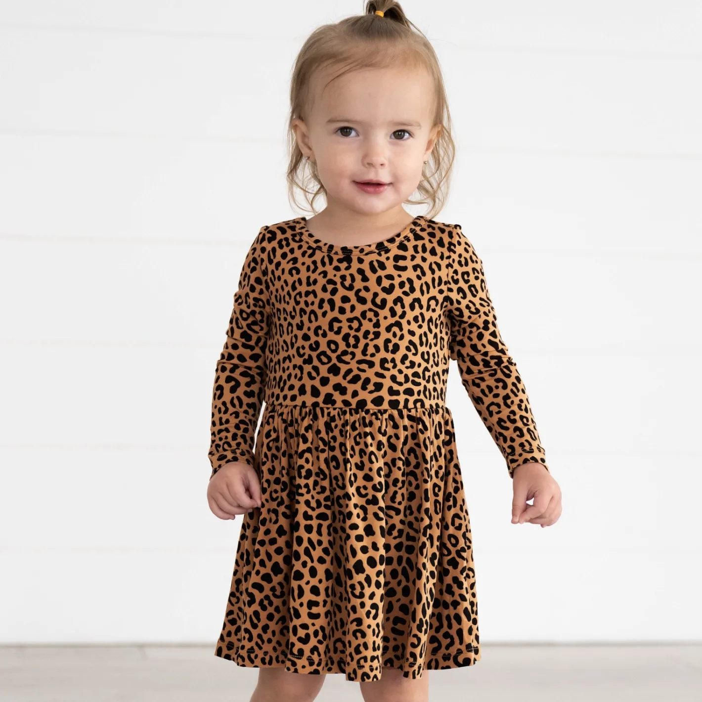 Bodysuits|Dresses<Little Sleepies Twirl Dress with Bodysuit Classic Leopard