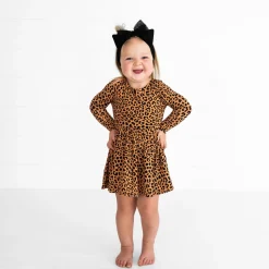Bodysuits|Dresses<Little Sleepies Twirl Dress with Bodysuit Classic Leopard