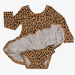 Bodysuits|Dresses<Little Sleepies Twirl Dress with Bodysuit Classic Leopard