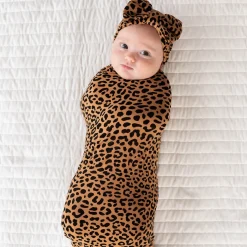 Layette|Swaddles<Little Sleepies Swaddle & Luxe Bow Headband Set Classic Leopard