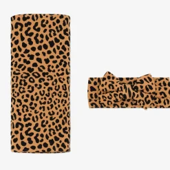 Layette|Swaddles<Little Sleepies Swaddle & Luxe Bow Headband Set Classic Leopard
