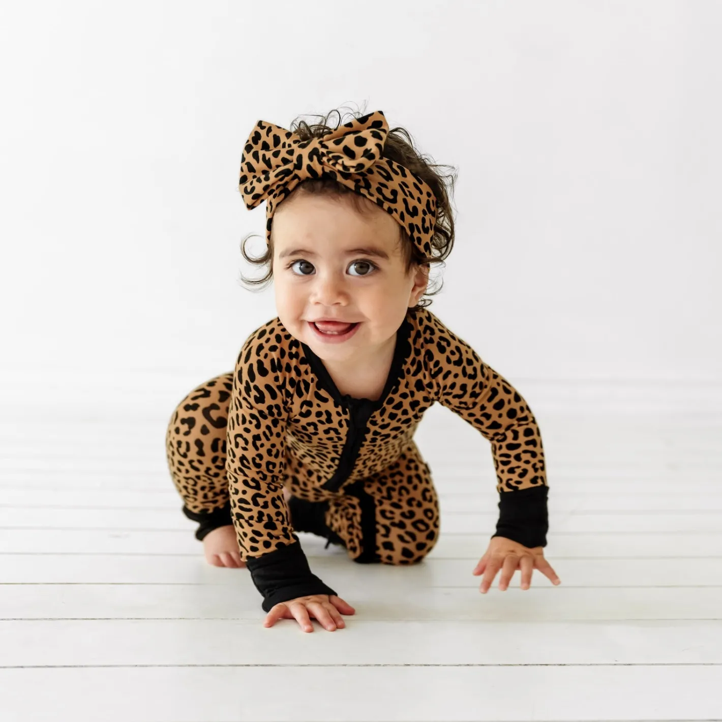 Hats & Headbands<Little Sleepies Luxe Bow Headband Classic Leopard
