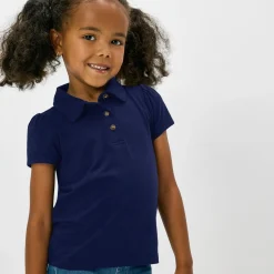 Tops & Tees|Tops & Tees<Little Sleepies Puff Sleeve Polo Classic Navy