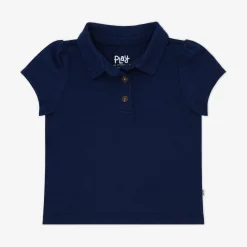 Tops & Tees|Tops & Tees<Little Sleepies Puff Sleeve Polo Classic Navy