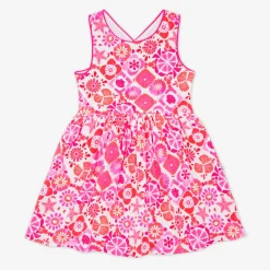 Dresses|Dresses<Little Sleepies Cross Back Skater Dress Coastal Gems