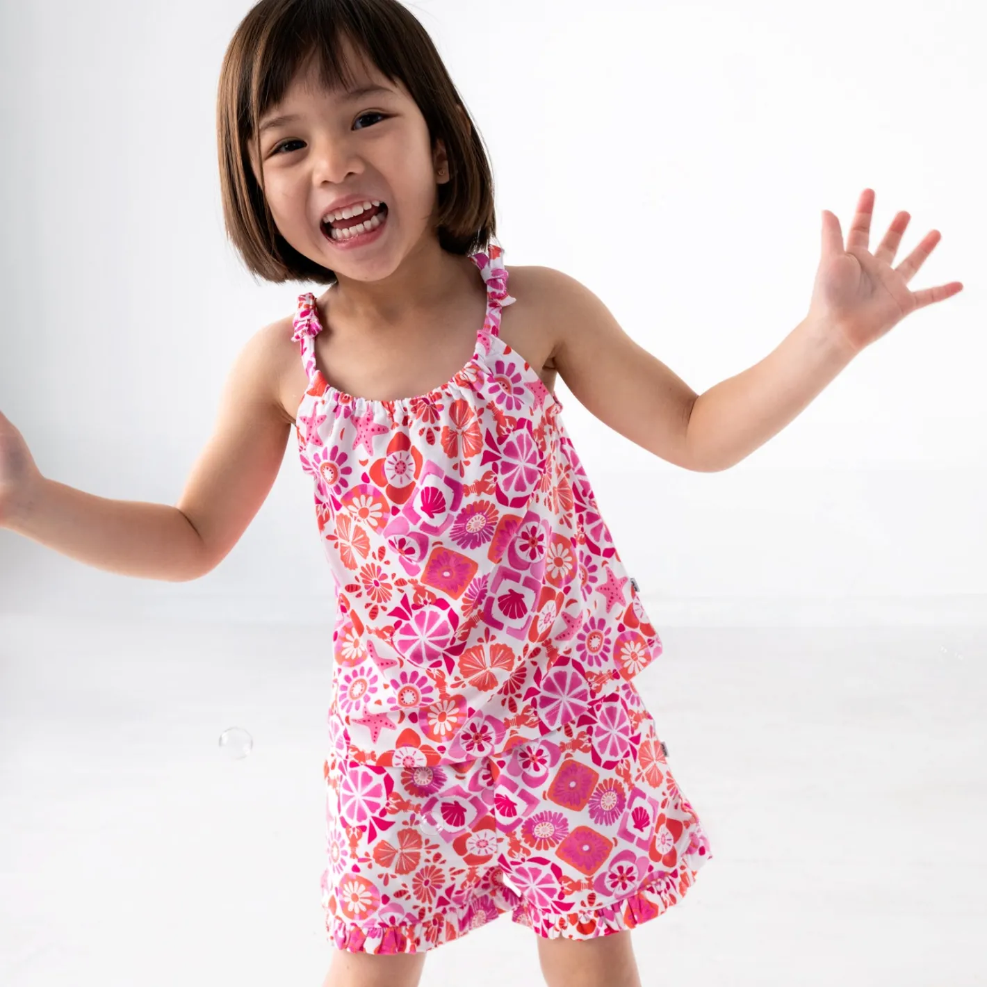 Bottoms|Bottoms<Little Sleepies Ruffle Shorts Coastal Gems