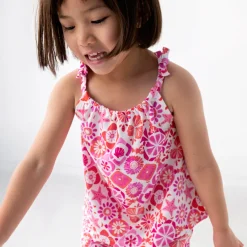 Tops & Tees|Tops & Tees<Little Sleepies Bow Strap Tank Coastal Gems