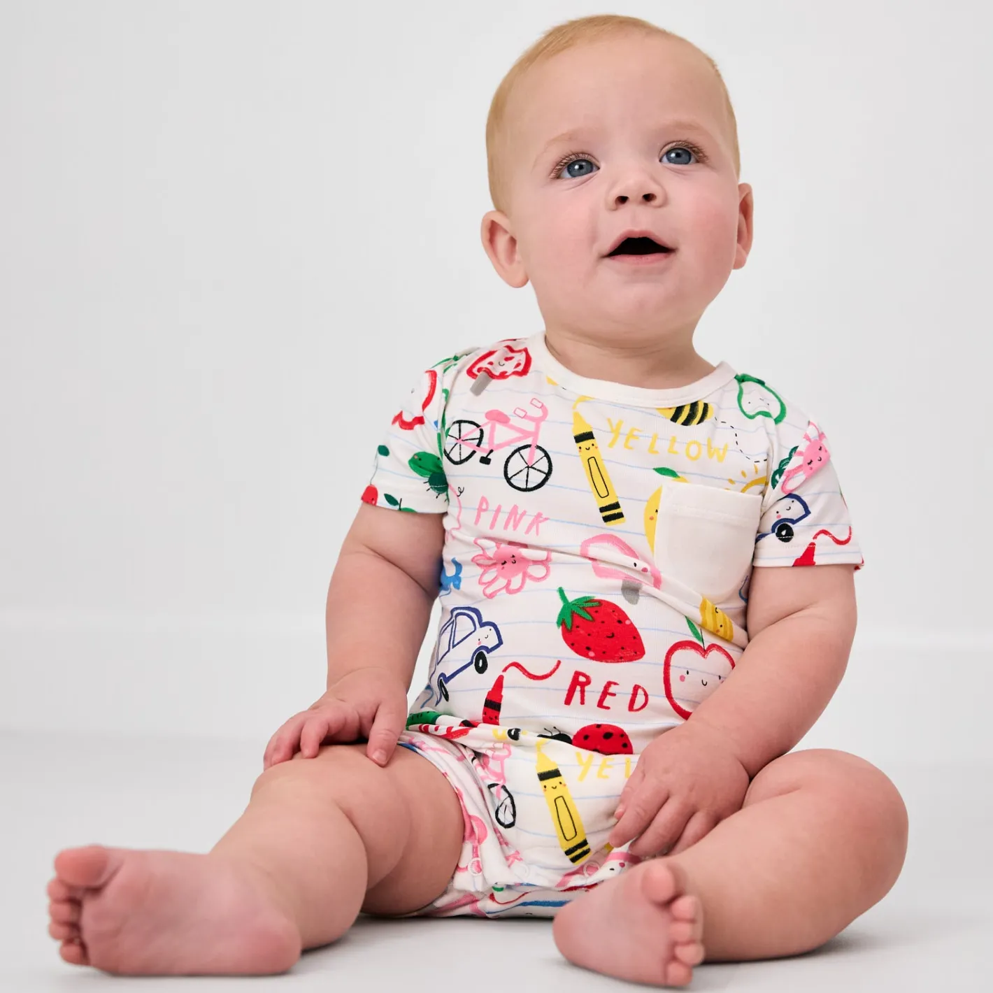 Bamboo Baby Clothes|Bodysuits<Little Sleepies Bodysuit Coloring Crew