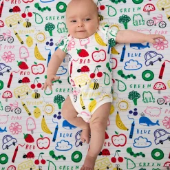 Bamboo Baby Clothes|Bodysuits<Little Sleepies Bodysuit Coloring Crew