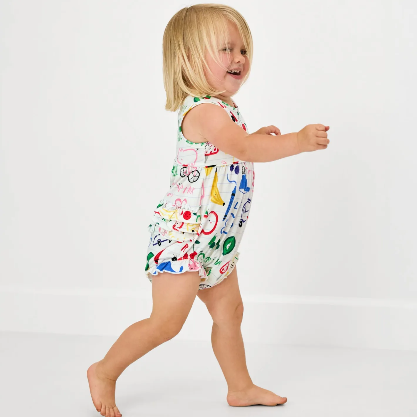 Bamboo Baby Clothes|Rompers<Little Sleepies Bubble Romper Coloring Crew