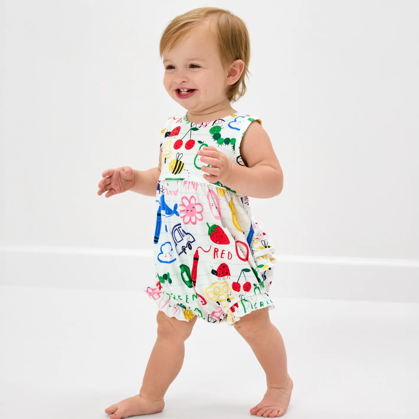 Bamboo Baby Clothes|Rompers<Little Sleepies Bubble Romper Coloring Crew