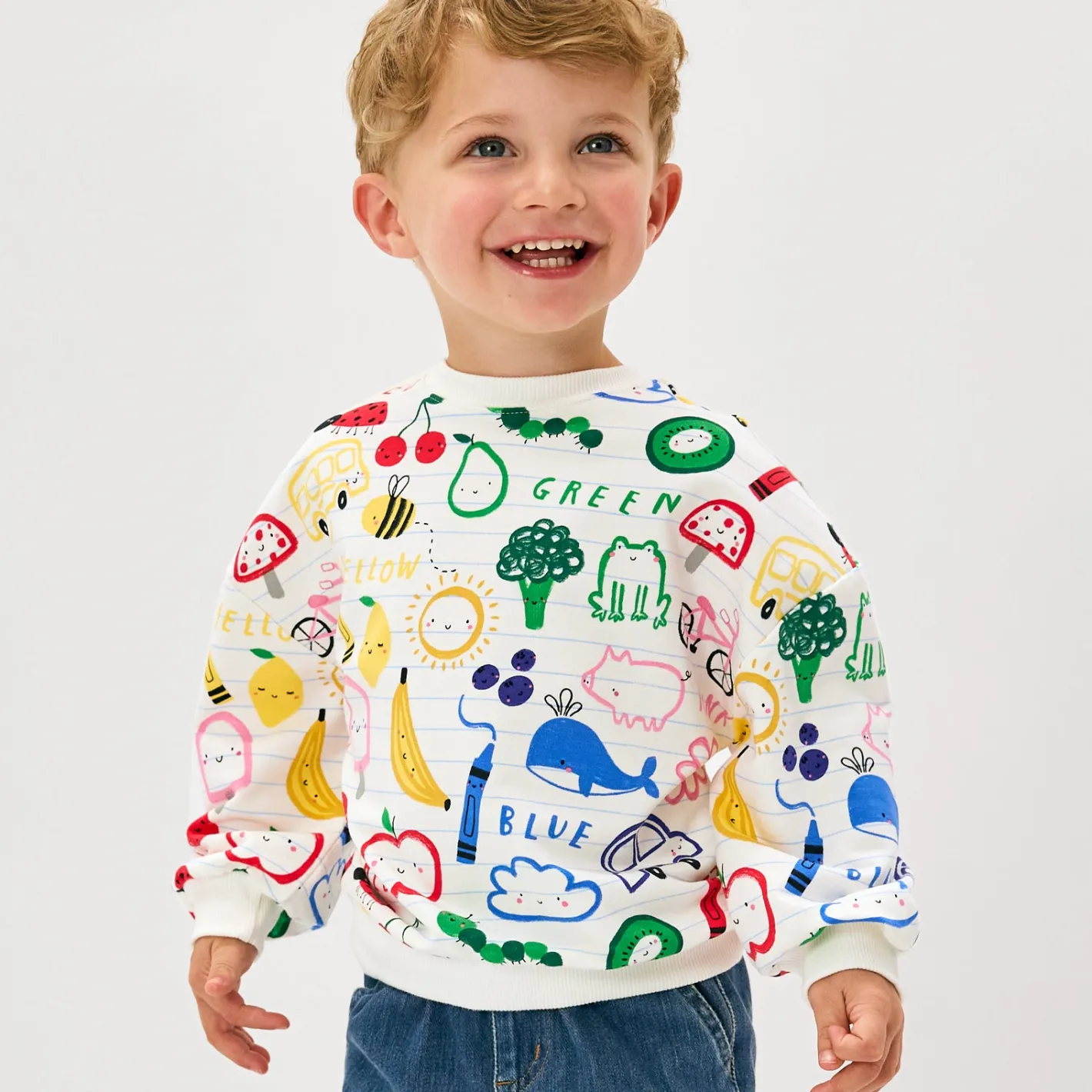Tops & Tees|Tops & Tees<Little Sleepies Drop Shoulder Crewneck Coloring Crew