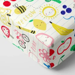 Sheets<Little Sleepies Fitted Crib Sheet Coloring Crew