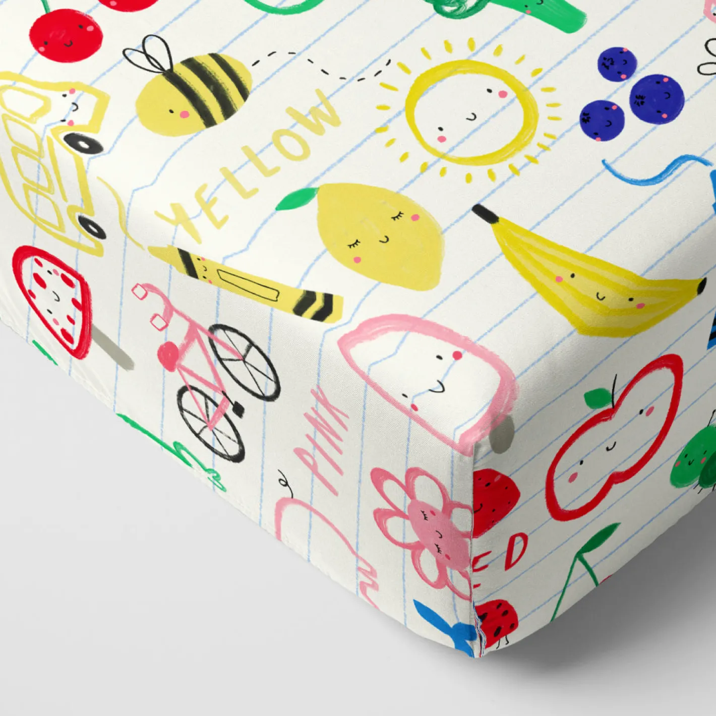 Sheets<Little Sleepies Fitted Crib Sheet Coloring Crew