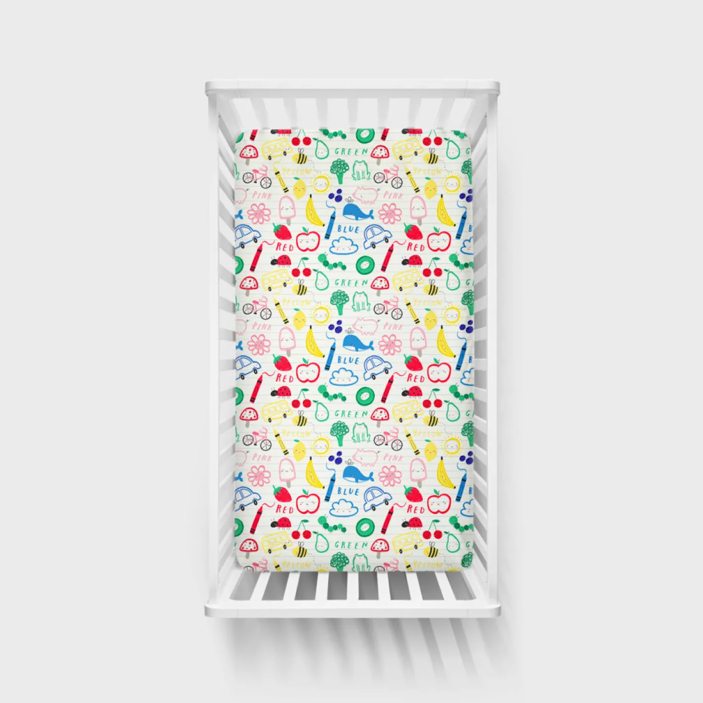 Sheets<Little Sleepies Fitted Crib Sheet Coloring Crew