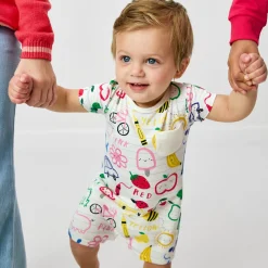 Bamboo Baby Clothes|Rompers<Little Sleepies Pocket Shorty Romper Coloring Crew