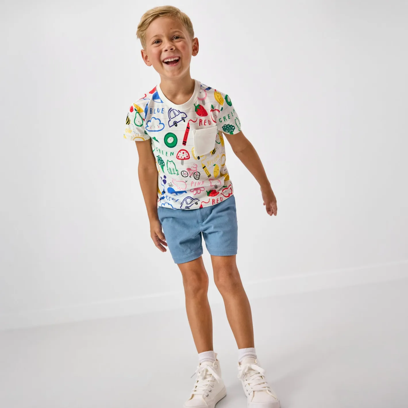 Tops & Tees|Tops & Tees<Little Sleepies Relaxed Pocket Tee Coloring Crew