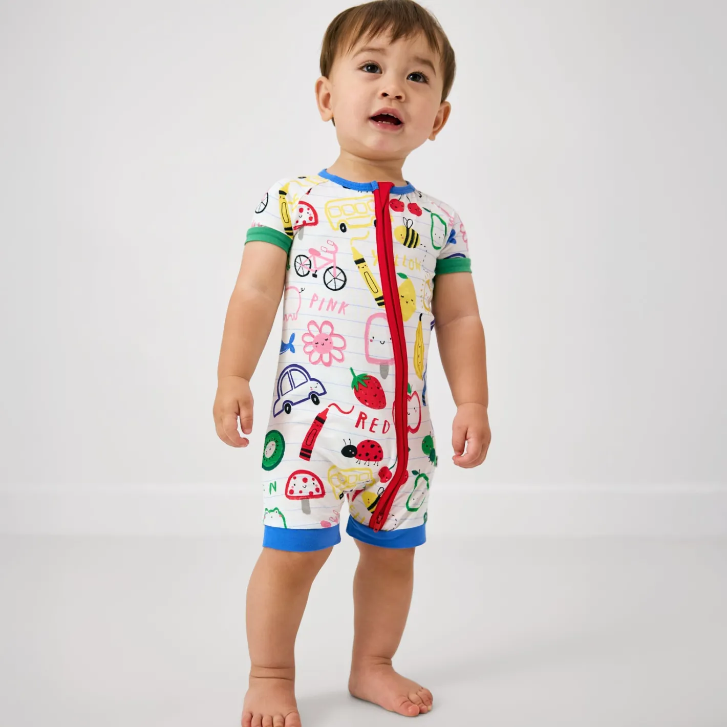 Zippies|Mommy & Me<Little Sleepies Shorty Zippy Coloring Crew