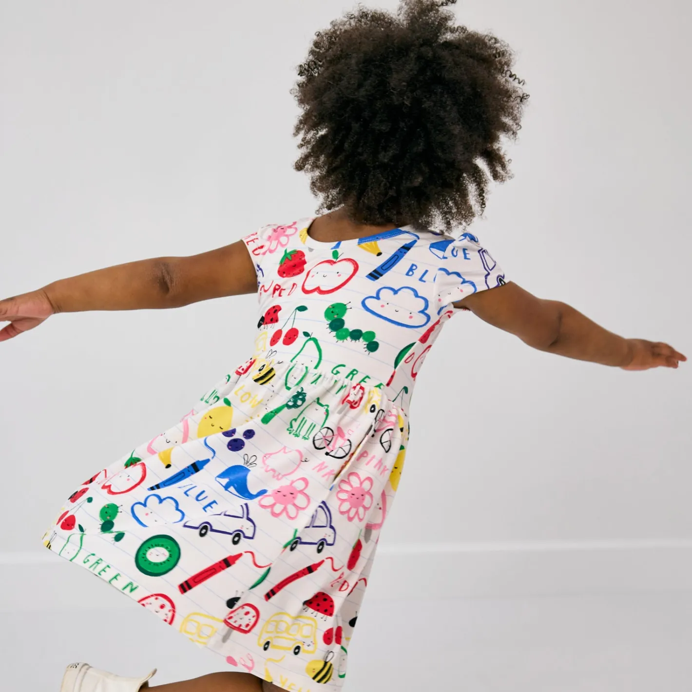 Bamboo Baby Clothes|Bodysuits<Little Sleepies Skater Dress with Bodysuit Coloring Crew