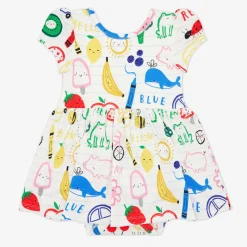 Bamboo Baby Clothes|Bodysuits<Little Sleepies Skater Dress with Bodysuit Coloring Crew