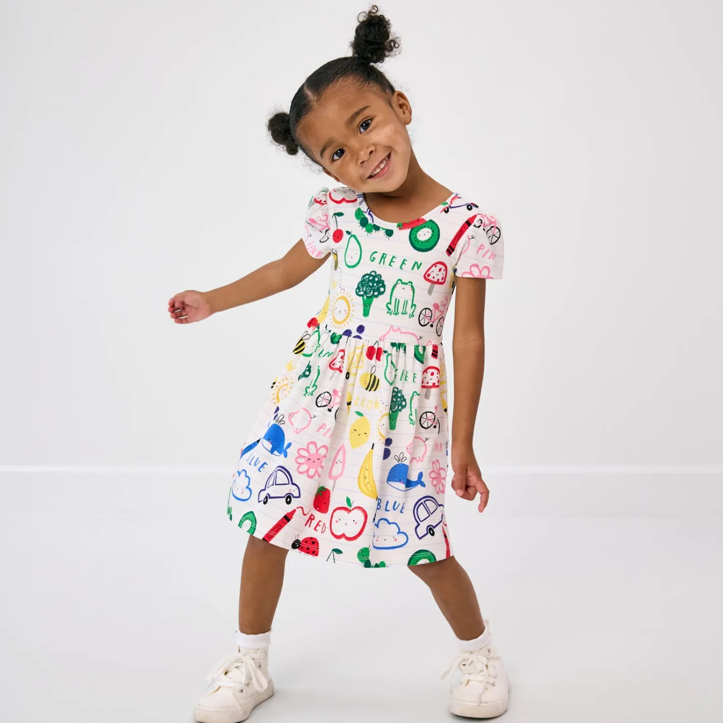 Dresses|Dresses<Little Sleepies Skater Dress Coloring Crew