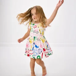 Dresses|Dresses<Little Sleepies Skater Dress Coloring Crew