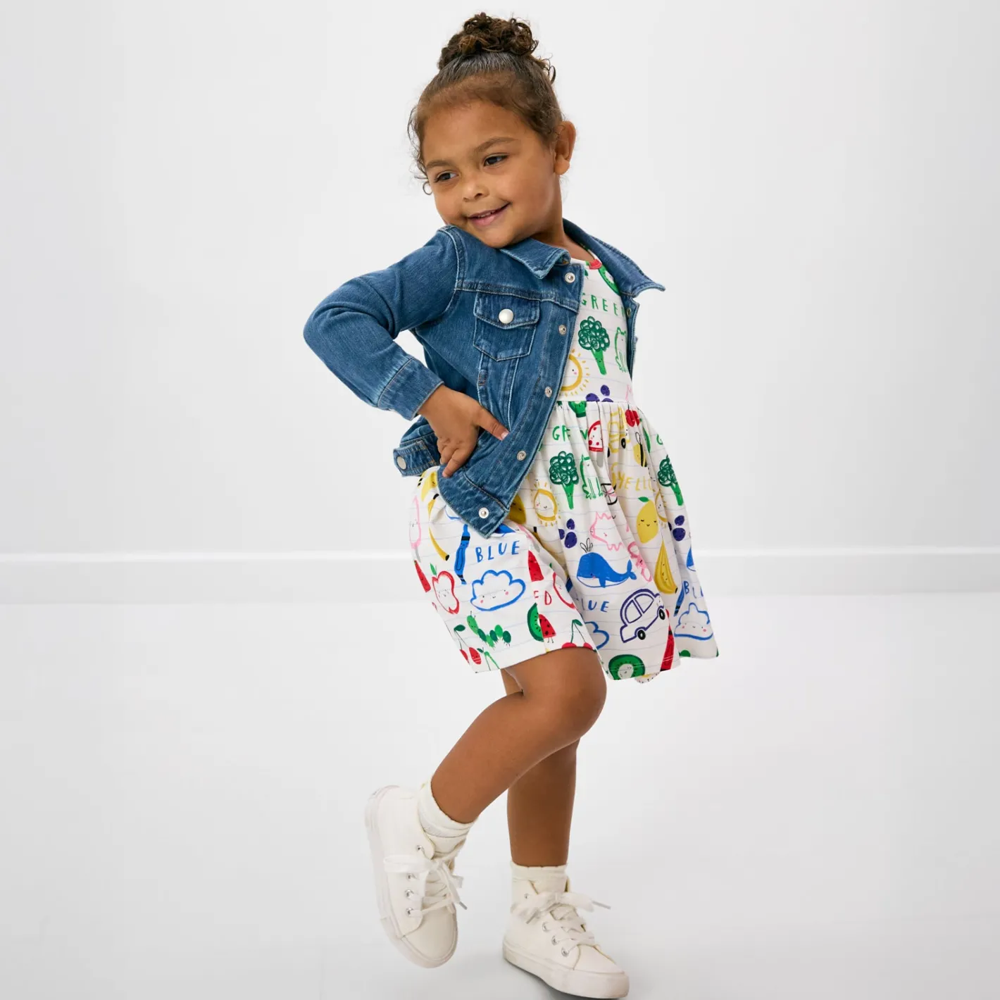 Dresses|Dresses<Little Sleepies Skater Dress Coloring Crew