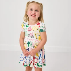 Dresses|Dresses<Little Sleepies Skater Dress Coloring Crew