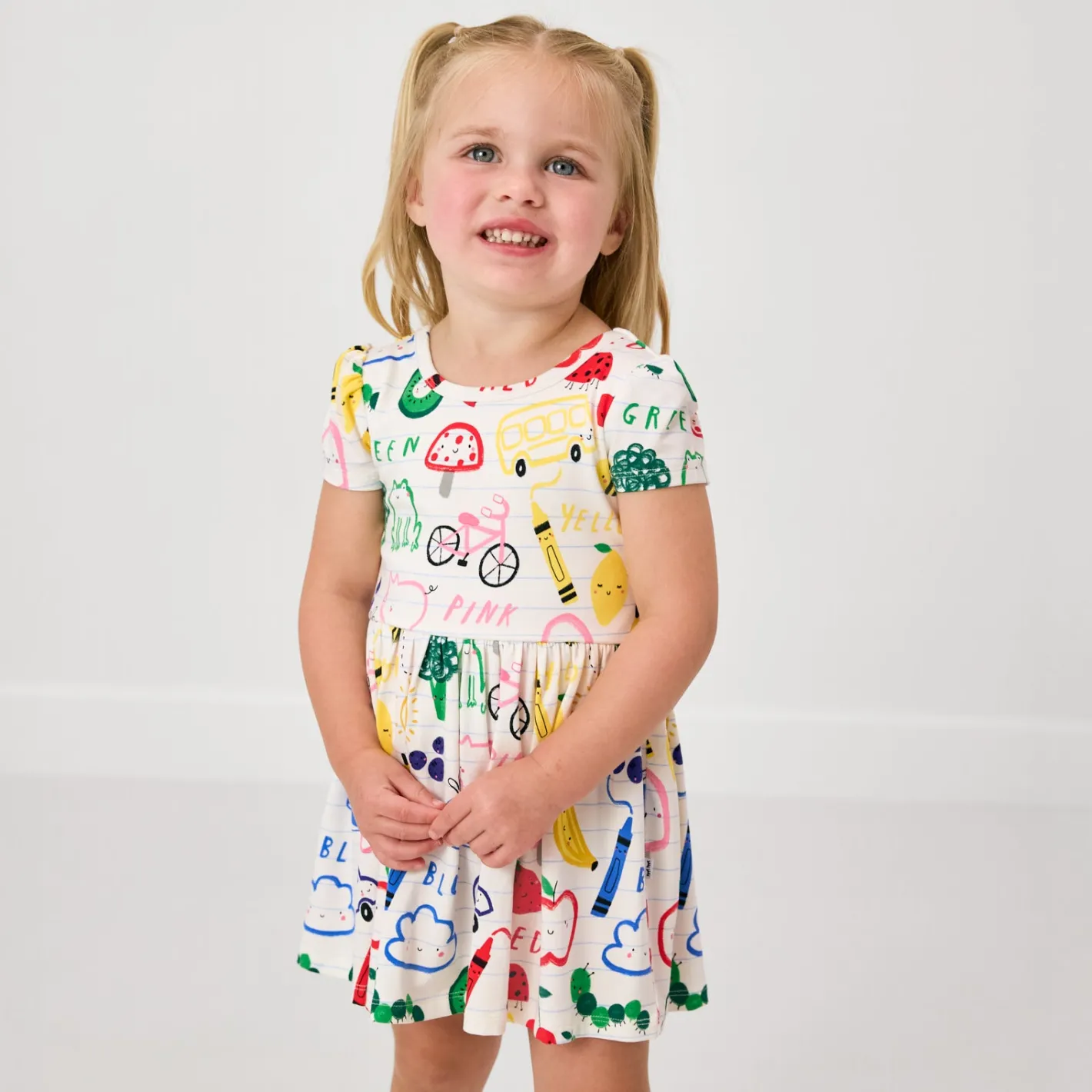 Dresses|Dresses<Little Sleepies Skater Dress Coloring Crew