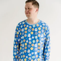 Daddy & Me|Men's<Little Sleepies Men's Pajama Top Cookies & Milk