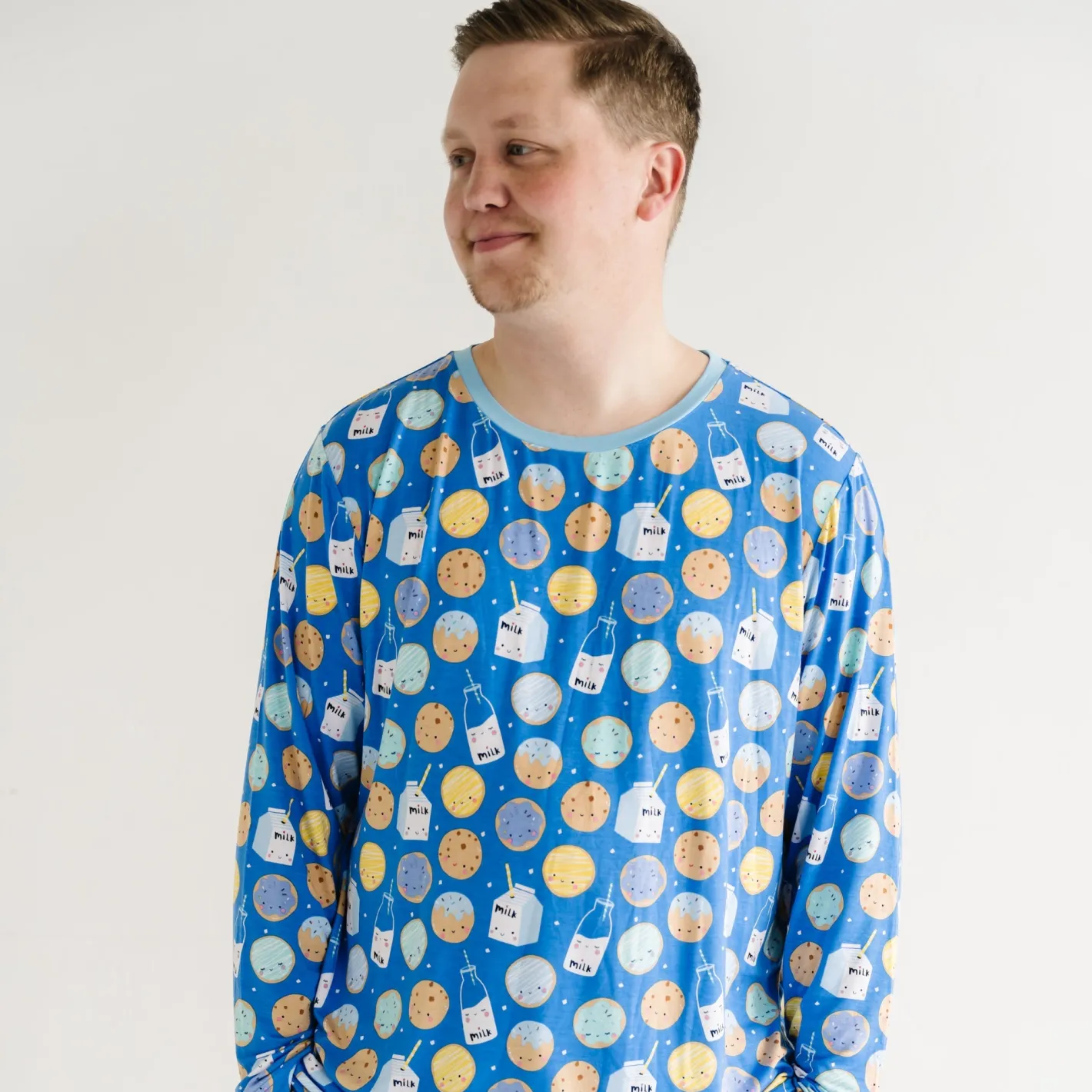 Daddy & Me|Men's<Little Sleepies Men's Pajama Top Cookies & Milk