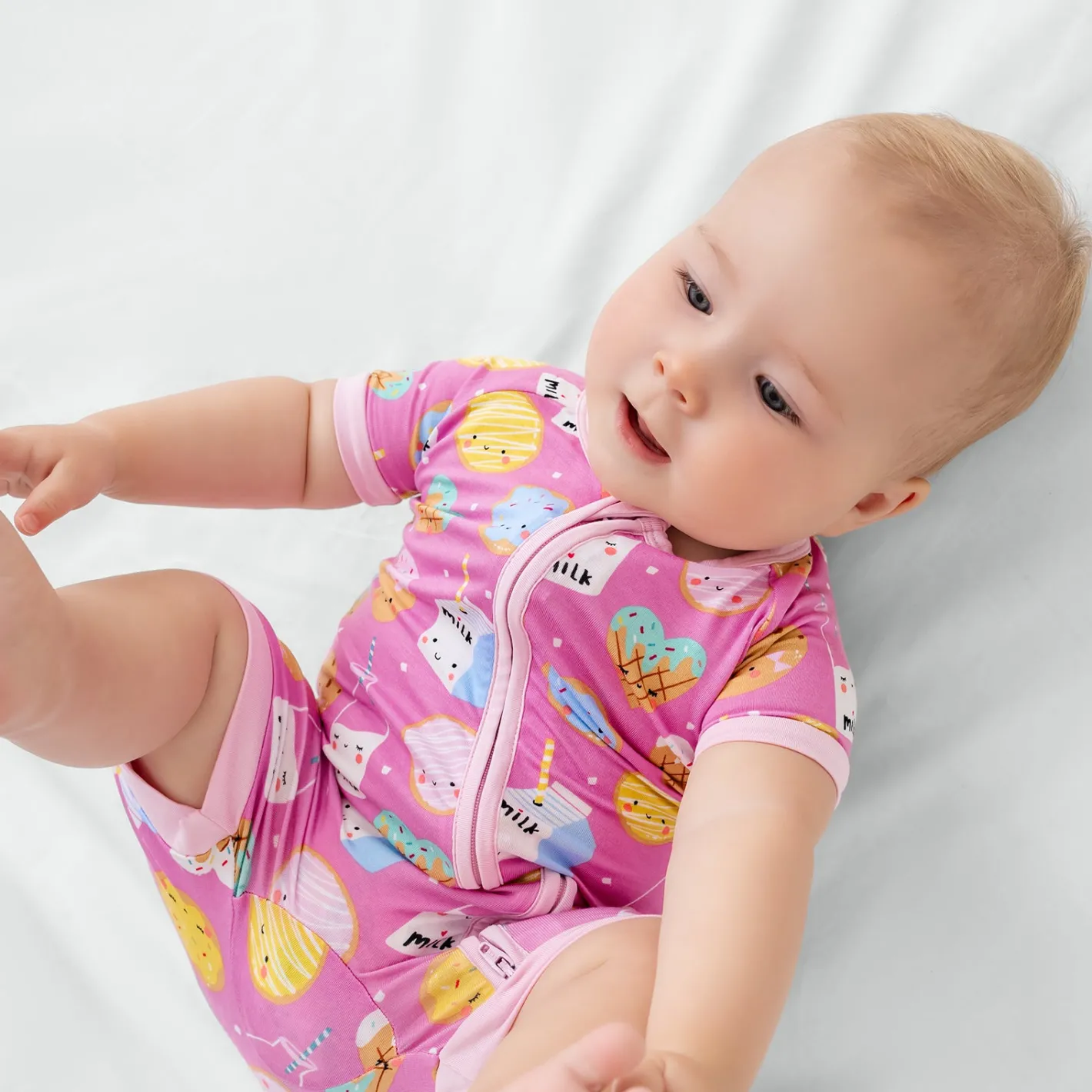 Zippies|Sibling Matching<Little Sleepies Shorty Zippy Cookies & Milk