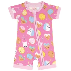 Zippies|Sibling Matching<Little Sleepies Shorty Zippy Cookies & Milk