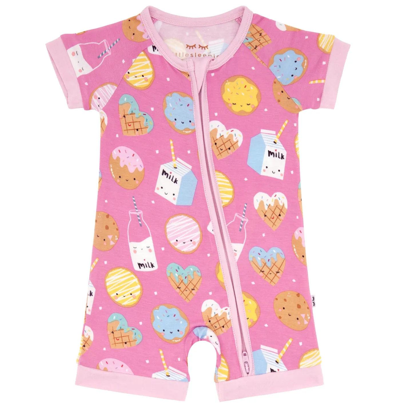 Zippies|Sibling Matching<Little Sleepies Shorty Zippy Cookies & Milk