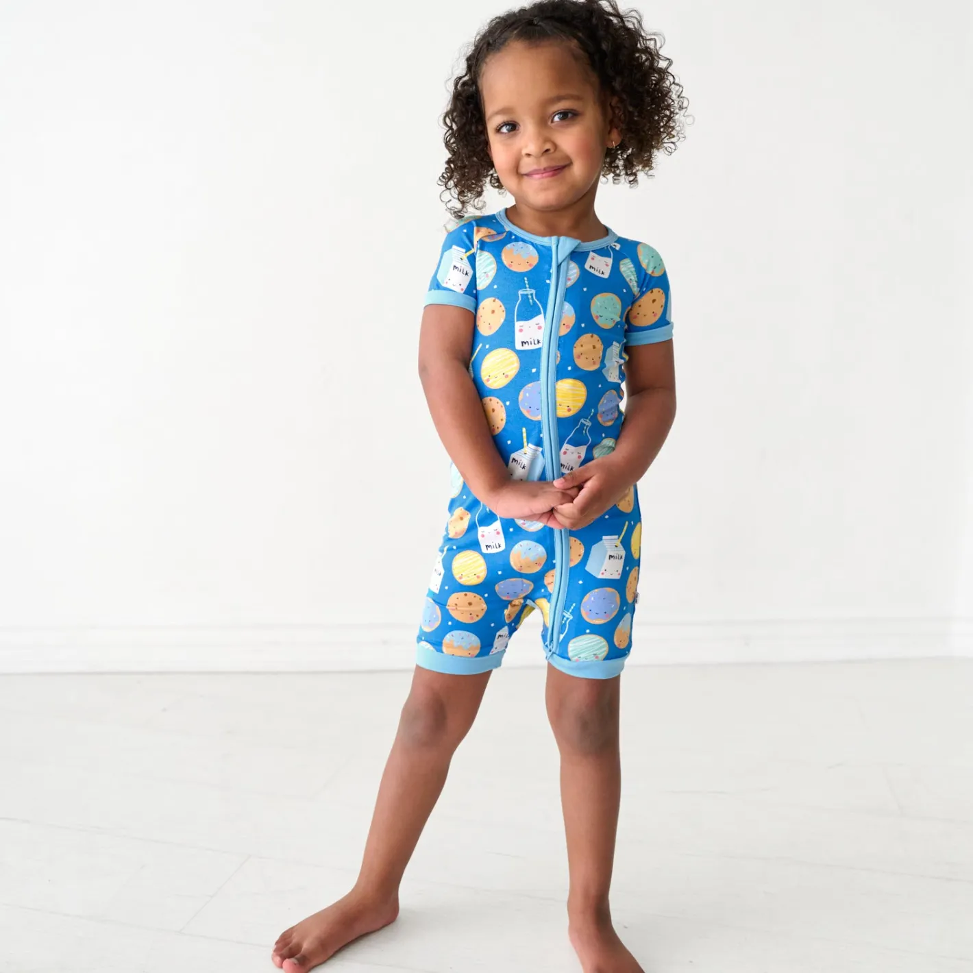 Zippies|Sibling Matching<Little Sleepies Shorty Zippy Cookies & Milk