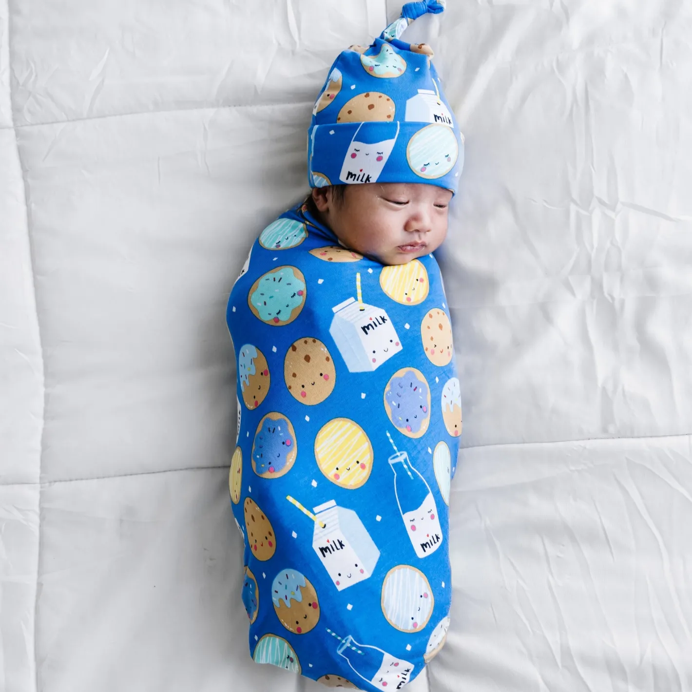 Layette|Swaddles<Little Sleepies Swaddle & Hat Set Cookies & Milk