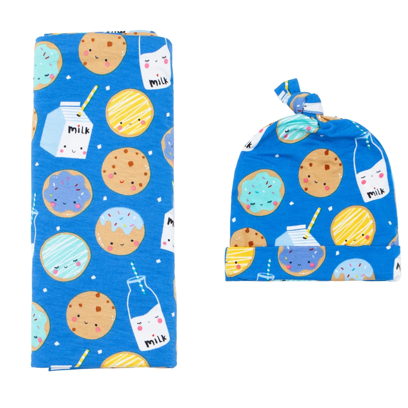 Layette|Swaddles<Little Sleepies Swaddle & Hat Set Cookies & Milk