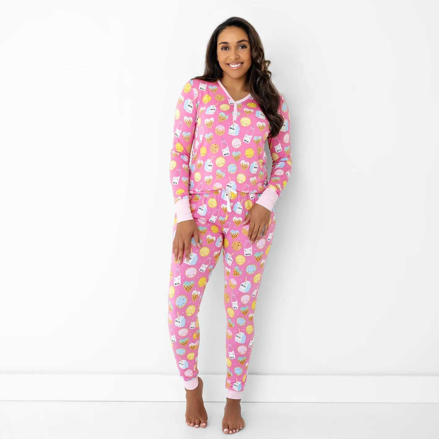 Mommy & Me|Mommy & Me<Little Sleepies Women's Pajama Pants Cookies & Milk