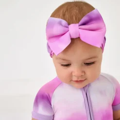 Hats & Headbands<Little Sleepies Luxe Bow Headband Cosmic Mist