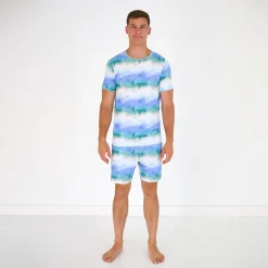 Daddy & Me|Full Family Matching<Little Sleepies Men's Short Sleeve Pajama Top Cosmic Mist