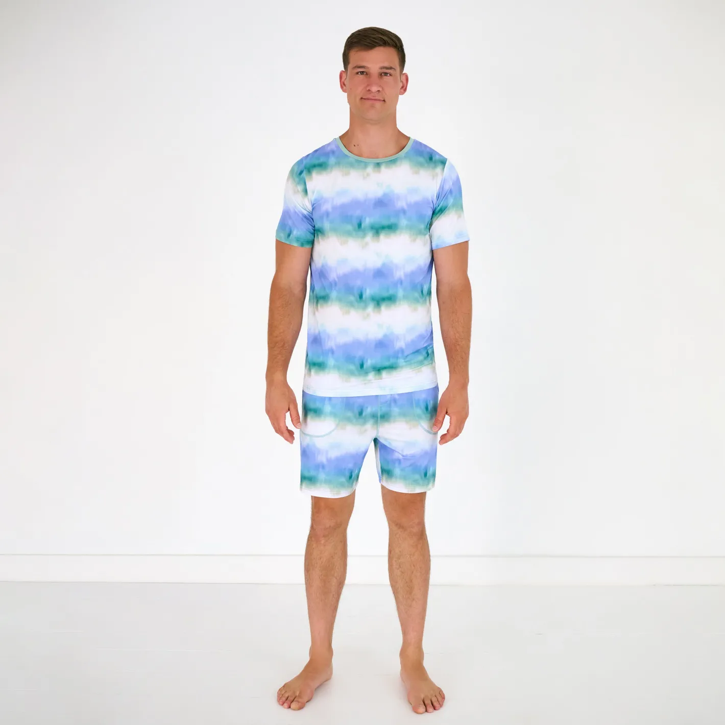 Daddy & Me|Full Family Matching<Little Sleepies Men's Short Sleeve Pajama Top Cosmic Mist