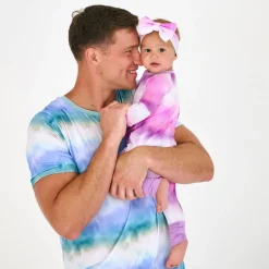 Daddy & Me|Full Family Matching<Little Sleepies Men's Short Sleeve Pajama Top Cosmic Mist