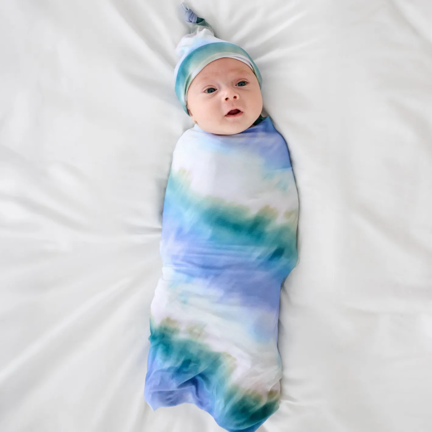 Layette|Swaddles<Little Sleepies Swaddle & Hat Set Cosmic Mist